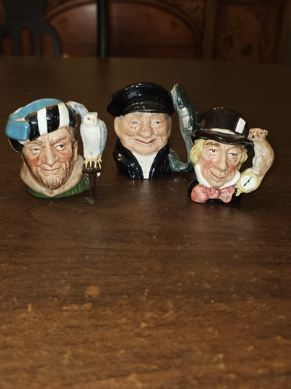 Vintage Royal Doulton Miniature Character Jugs Set of 3